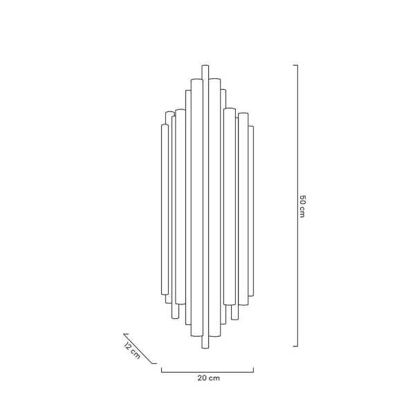 MOOSEE lampa ścienna HARMONIC złota